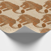 Elephant Tribal Art Design Geschenkpapier (Ecke)