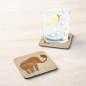 Elephant Tribal Art Design Getränkeuntersetzer (Rechte Seite)