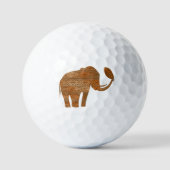 Elephant Tribal Art Design Golfball (Vorderseite)