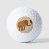 Elephant Tribal Art Design Golfball (Vorderseite)