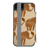 Elephant Tribal Art Design Incipio iPhone Geldbeutel-Hülle (Folio Rückseite)