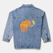 Elephant Tribal Art Design Jeansjacke (Rückseite)