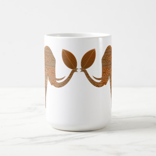Elephant Tribal Art Design Kaffeetasse (Mittel)