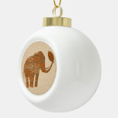 Elephant Tribal Art Design Keramik Kugel-Ornament (Rechts)