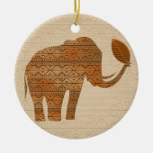 Elephant Tribal Art Design Keramik Ornament (Vorne)