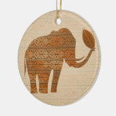 Elephant Tribal Art Design Keramik Ornament (Links)