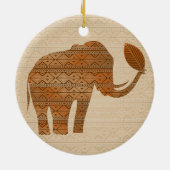 Elephant Tribal Art Design Keramik Ornament (Hinten)