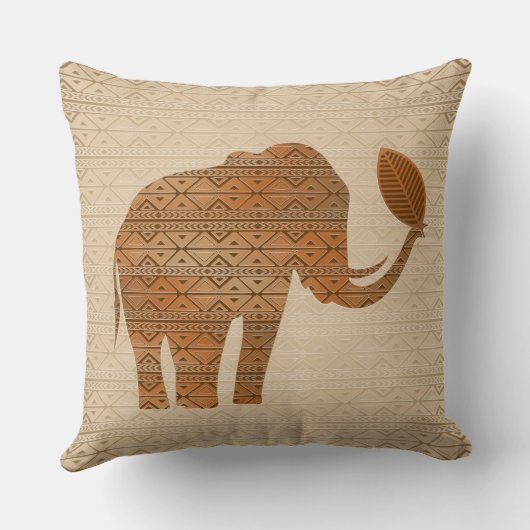 Elephant Tribal Art Design Kissen (Rückseite)