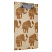 Elephant Tribal Art Design Klemmbrett (Rechts)