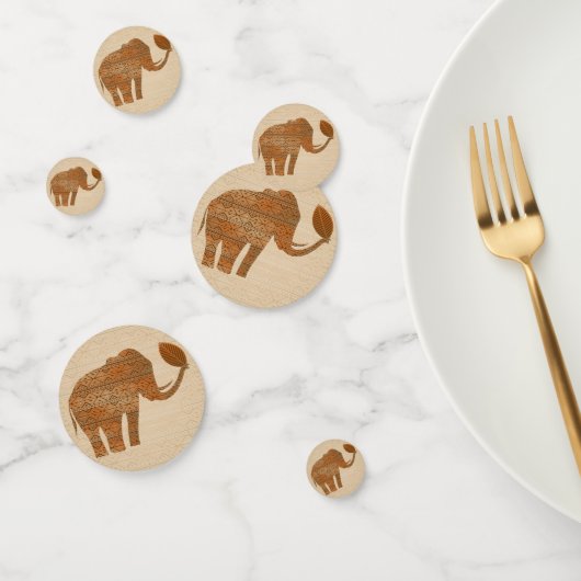 Elephant Tribal Art Design Konfetti (Gruppe)