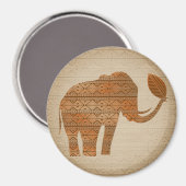 Elephant Tribal Art Design Magnet (Vorderseite/Rückseite)
