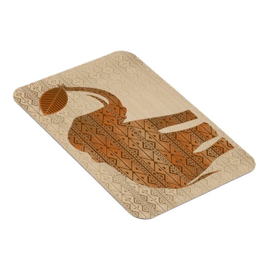 Elephant Tribal Art Design Magnet (Rechte Seite)