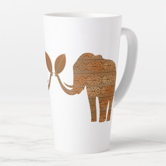 Elephant Tribal Art Design Milchtasse (Rechte Ecke)