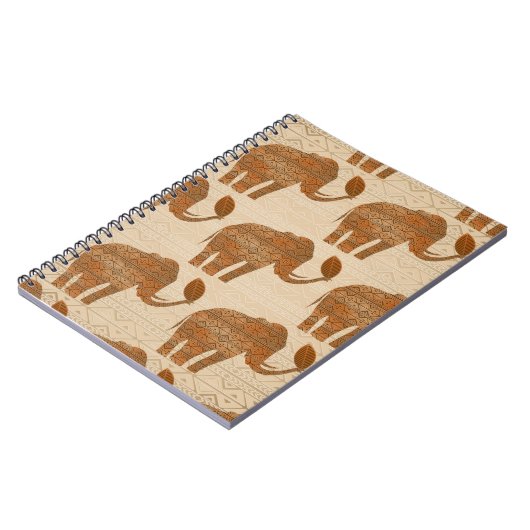 Elephant Tribal Art Design Notizblock (Linke Seite)