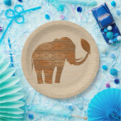 Elephant Tribal Art Design Pappteller (Party)