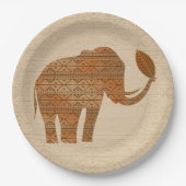 Elephant Tribal Art Design Pappteller (Vorderseite)