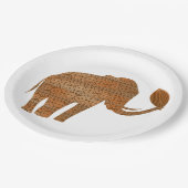 Elephant Tribal Art Design Pappteller (Schrägansicht)