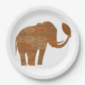 Elephant Tribal Art Design Pappteller (Vorderseite)