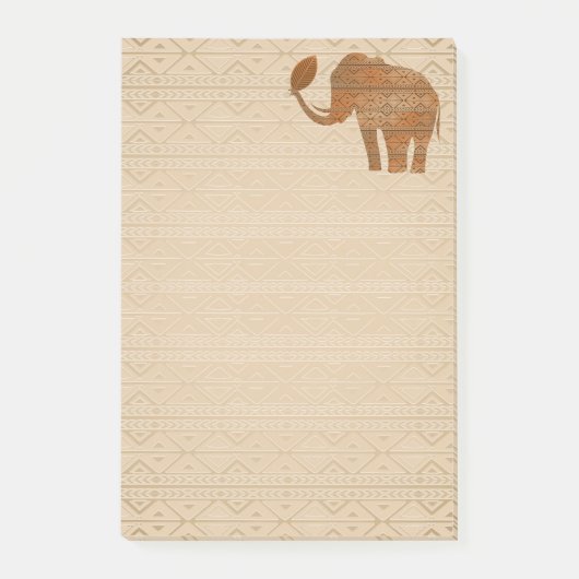 Elephant Tribal Art Design Post-it Klebezettel (Vorderseite)