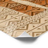 Elephant Tribal Art Design Poster (Ecke)