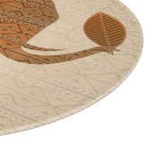 Elephant Tribal Art Design Schneidebrett (Ecke)