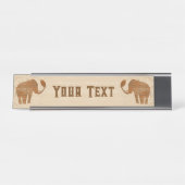 Elephant Tribal Art Design Schreibtischnamensplakette (Vorderseite )