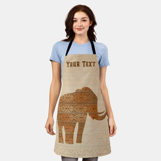 Elephant Tribal Art Design Schürze (Getragen)