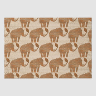Elephant Tribal Art Design Seidenpapier