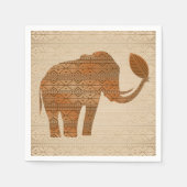 Elephant Tribal Art Design Serviette (Vorderseite)