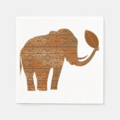 Elephant Tribal Art Design Serviette (Vorderseite)