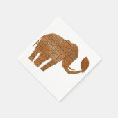 Elephant Tribal Art Design Serviette (Ecke)
