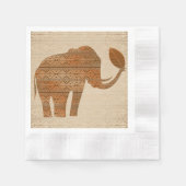 Elephant Tribal Art Design Serviette (Vorderseite)