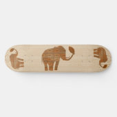 Elephant Tribal Art Design Skateboard (Horizontal)