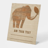 Elephant Tribal Art Design Sockelschild (Vorderseite)