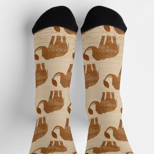 Elephant Tribal Art Design Socken (Oben)