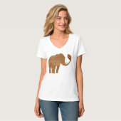 Elephant Tribal Art Design T-Shirt (Vorderseite Vollansicht)