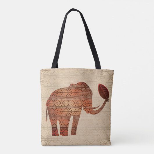 Elephant Tribal Art Design Tasche (Rückseite)