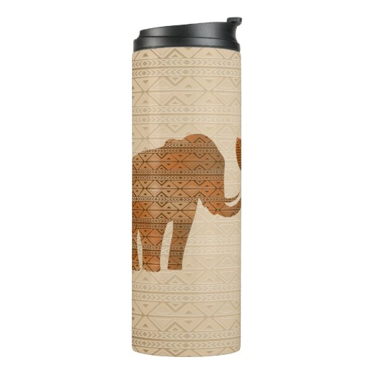 Elephant Tribal Art Design Thermosbecher (Nach links gedreht)