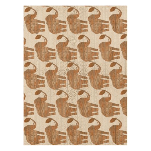 Elephant Tribal Art Design Tischdecke (Vorderseite)