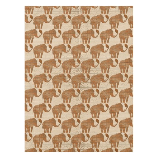 Elephant Tribal Art Design Tischdecke (Vorderseite)