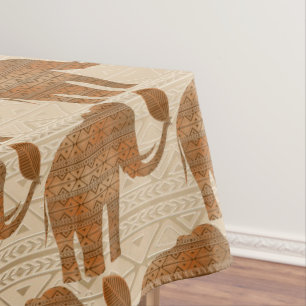 Elephant Tribal Art Design Tischdecke