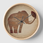Elephant Tribal Art Design Uhr (Vorderseite)
