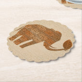 Elephant Tribal Art Design Untersetzer (angewinkelt)