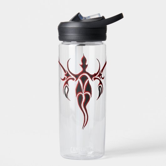 Elephant Tribal Tattoo - rot und schwarz Trinkflasche (Links)