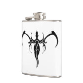 Elephant Tribal Tattoo - Schwarzweiß Flachmann (Links)