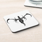 Elephant Tribal Tattoo - Schwarzweiß Getränkeuntersetzer (Linke Seite)