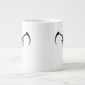 Elephant Tribal Tattoo - Schwarzweiß Jumbo-Tasse (Vorderseite)