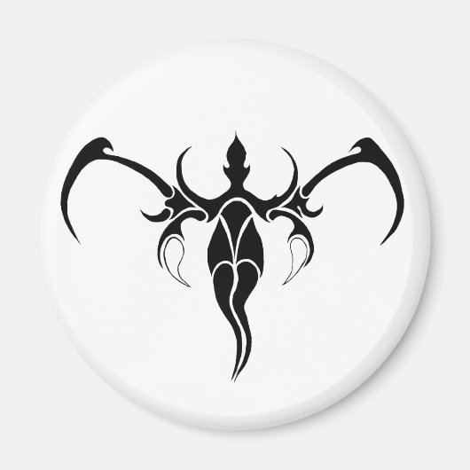 Elephant Tribal Tattoo - Schwarzweiß Magnet (Vorne)