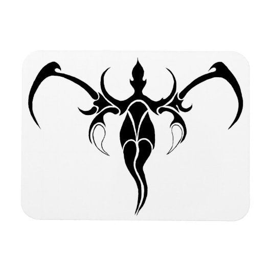 Elephant Tribal Tattoo - Schwarzweiß Magnet (Horizontal)