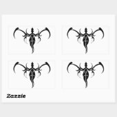 Elephant Tribal Tattoo - Schwarzweiß Rechteckiger Aufkleber (Blatt)